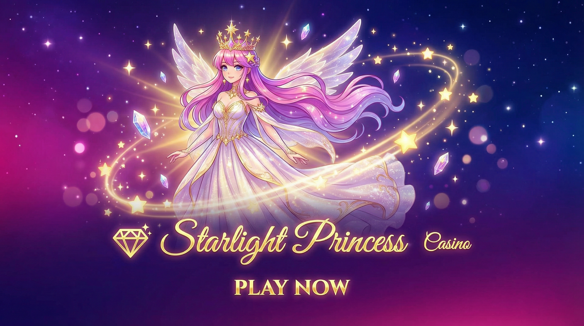 Starlight Princess - A princesa mágica do onabet cercada por estrelas brilhantes e cristais encantados